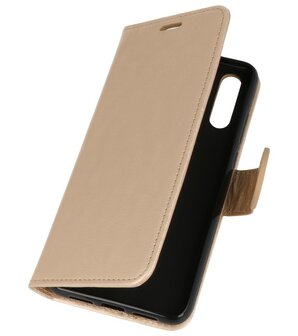 Goud Wallet Case Hoesje voor Huawei P20