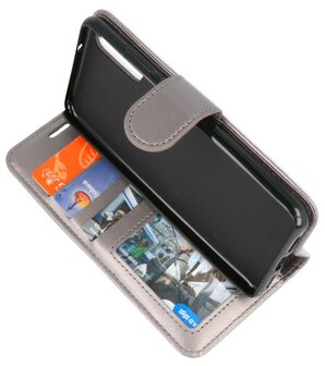 Grijs Wallet Case Hoesje voor Huawei P20