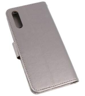 Grijs Wallet Case Hoesje voor Huawei P20