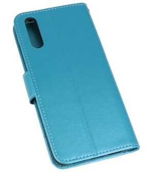 Turquoise Wallet Case Hoesje voor Huawei P20