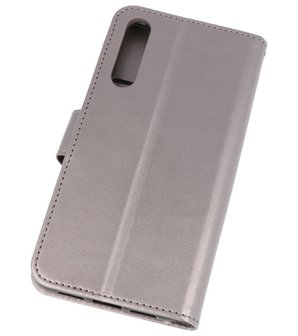 Grijs Wallet Case Hoesje voor Huawei P20 Pro