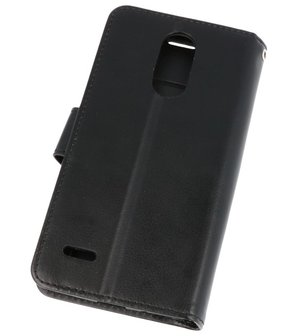 Zwart Wallet Case Hoesje voor LG K8 2018