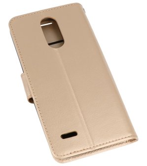 Goud Wallet Case Hoesje voor LG K8 2018