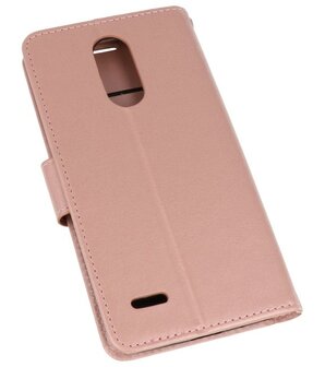 Roze Wallet Case Hoesje voor LG K8 2018