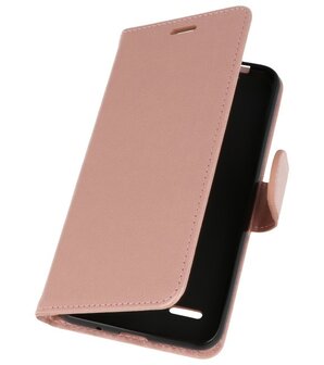 Roze Wallet Case Hoesje voor LG K8 2018