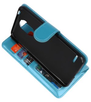 Turquoise Wallet Case Hoesje voor LG K8 2018