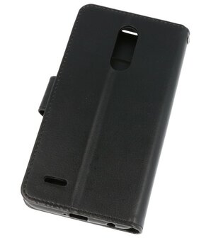 Zwart Wallet Case Hoesje voor LG K10 2018