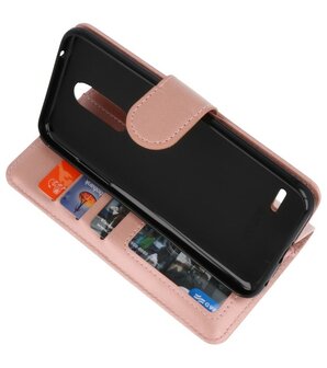 Roze Wallet Case Hoesje voor LG K10 2018