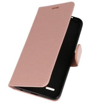 Roze Wallet Case Hoesje voor LG K10 2018