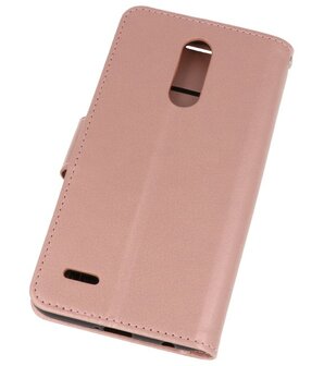 Roze Wallet Case Hoesje voor LG K10 2018