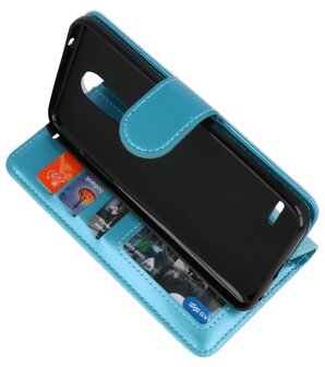 Turquoise Wallet Case Hoesje voor LG K10 2018