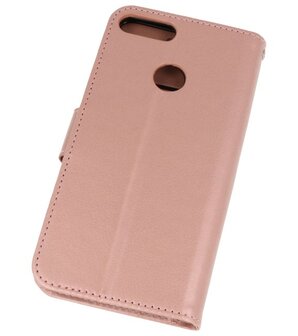 Roze Wallet Case Hoesje voor Huawei Honor 9 Lite