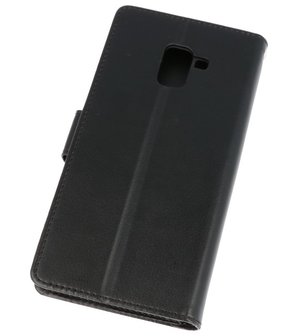 Zwart Wallet Case Hoesje voor Samsung Galaxy A8 Plus 2018