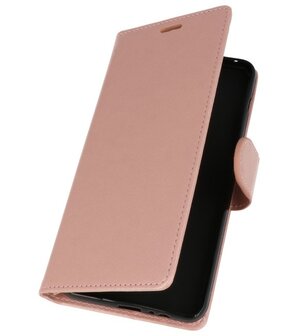 Roze Wallet Case Hoesje voor Samsung Galaxy A8 Plus 2018