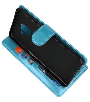 Turquoise Wallet Case Hoesje voor Samsung Galaxy A8 Plus 2018