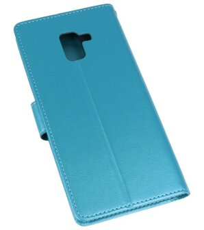 Turquoise Wallet Case Hoesje voor Samsung Galaxy A8 Plus 2018