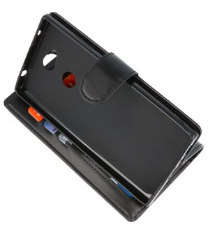 Zwart Wallet Case Hoesje voor Sony Xperia L2