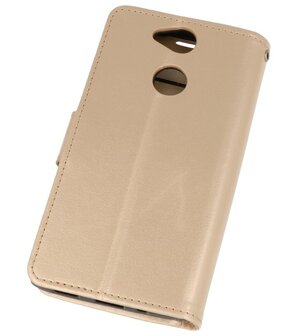 Goud Wallet Case Hoesje voor Sony Xperia XA2