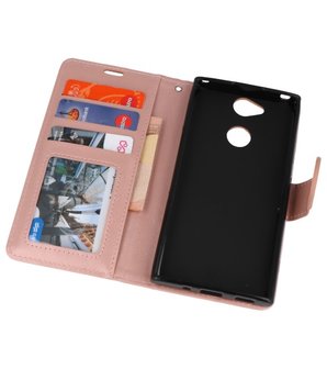 Roze Wallet Case Hoesje voor Sony Xperia XA2