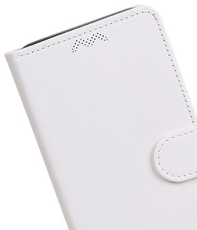 Wit Portemonnee Wallet Case Hoesje voor Huawei P Smart