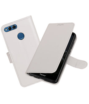 Wit Portemonnee Wallet Case Hoesje voor Huawei P Smart