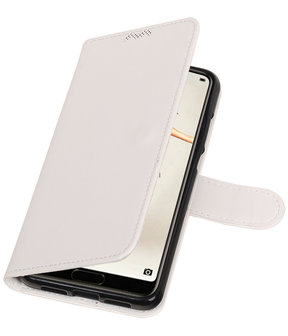 Wit Portemonnee Wallet Case Hoesje voor Huawei P20