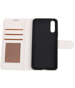 Wit Portemonnee Wallet Case Hoesje voor Huawei P20