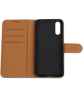 Blauw Pull-Up Wallet Case Hoesje voor Huawei P20