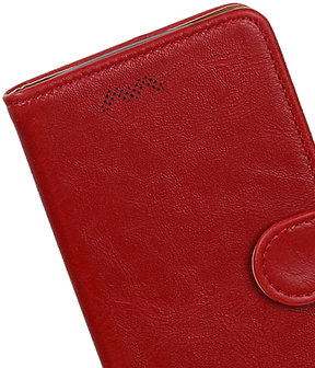 Rood Pull-Up Wallet Case Hoesje voor Huawei P20