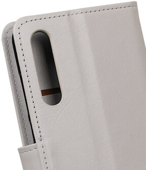Wit Portemonnee Wallet Case Hoesje voor Huawei P20 Pro