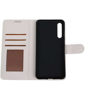 Wit Portemonnee Wallet Case Hoesje voor Huawei P20 Pro