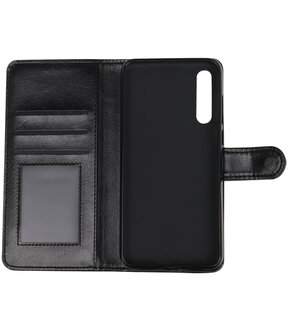 Zwart Portemonnee Wallet Case Hoesje voor Huawei P20 Pro