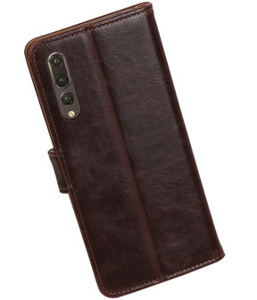 Mocca Pull-Up Wallet Case Hoesje voor Huawei P20 Pro