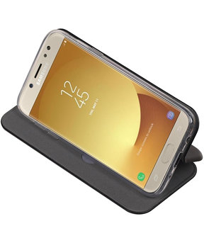 Zwart Premium Folio Wallet Hoesje voor Samsung Galaxy J5 2017