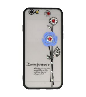 Blauw Love Forever back case Hoesje voor Apple iPhone 6 / 6s
