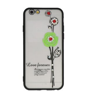 Groen Love Forever back case Hoesje voor Apple iPhone 6 / 6s
