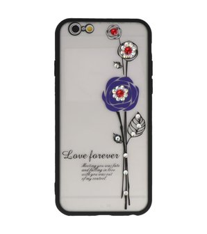 Paars Love Forever back case Hoesje voor Apple iPhone 6 / 6s