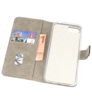 Zwart booktype wallet case Hoesje voor Huawei Honor 10