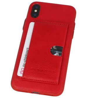 Rood Hardcase cover Hoesje voor Apple iPhone X