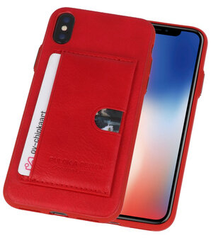 Rood Hardcase cover Hoesje voor Apple iPhone X