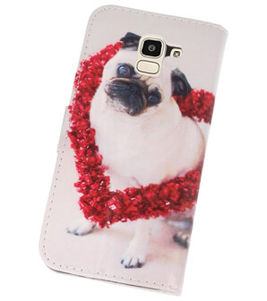 Hond booktype wallet case Hoesje voor Samsung Galaxy J4 2018