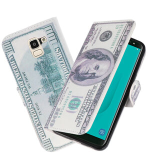 Dollar booktype wallet case Hoesje voor Samsung Galaxy J4 2018