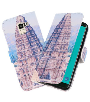 Tempel 1 booktype wallet case Hoesje voor Samsung Galaxy J4 2018