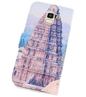 Tempel 1 booktype wallet case Hoesje voor Samsung Galaxy J4 2018