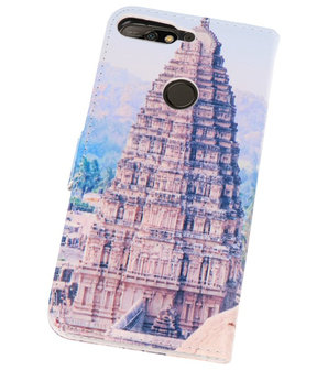 Tempel 1 booktype wallet case Hoesje voor Huawei Y7 Prime 2018
