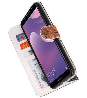 Tempel 2 booktype wallet case Hoesje voor Huawei Y7 Prime 2018