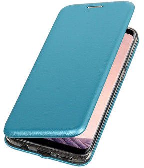 Blauw Premium Folio leder look booktype Hoesje voor Apple iPhone X
