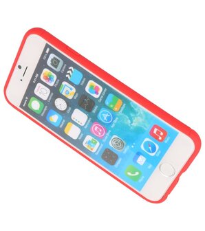 Rood Zacht TPU met Ringhouder hoesje voor Apple iPhone 6 / 6s