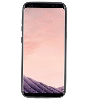 Zwart Zacht TPU met Ringhouder hoesje voor Samsung Galaxy S8