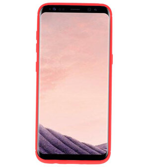 Rood Zacht TPU met Ringhouder hoesje voor Samsung Galaxy S8 Plus